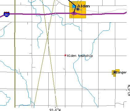 Alden township, MN map