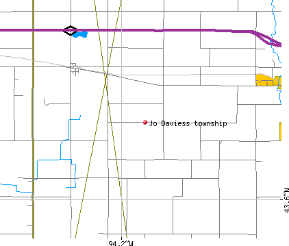 Jo Daviess township, MN map