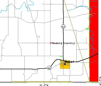 Newburg township, MN map