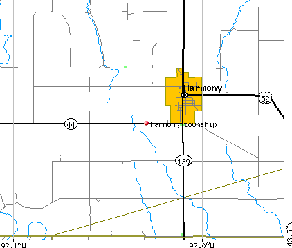 Harmony township, MN map