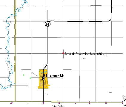 Grand Prairie township, MN map