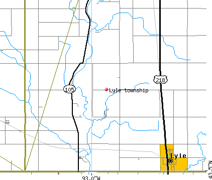 Lyle township, MN map