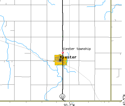 Kiester township, MN map