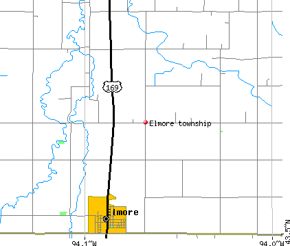 Elmore township, MN map