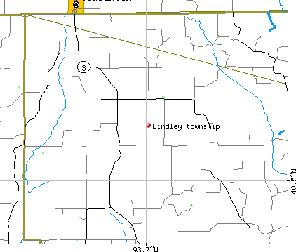 Lindley township, MO map