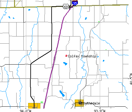 Colfax township, MO map