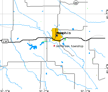 Jefferson township, MO map