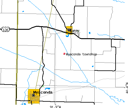 Wyaconda township, MO map
