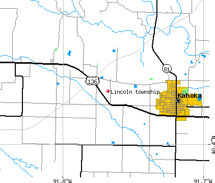 Lincoln township, MO map