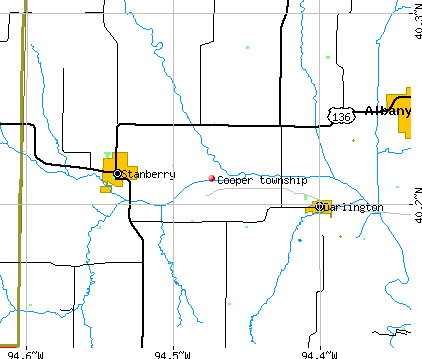Cooper township, MO map