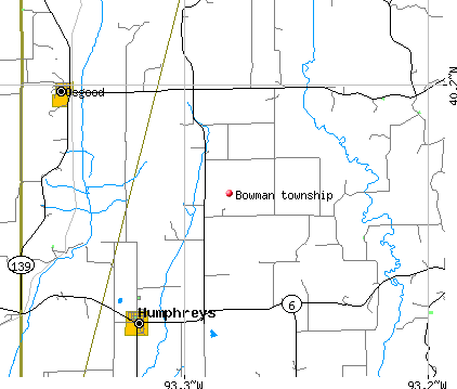 Bowman township, MO map
