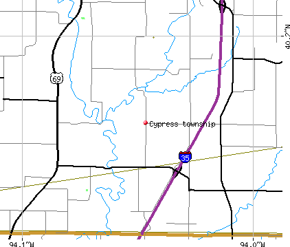 Cypress township, MO map