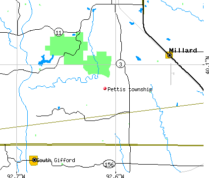 Pettis township, MO map