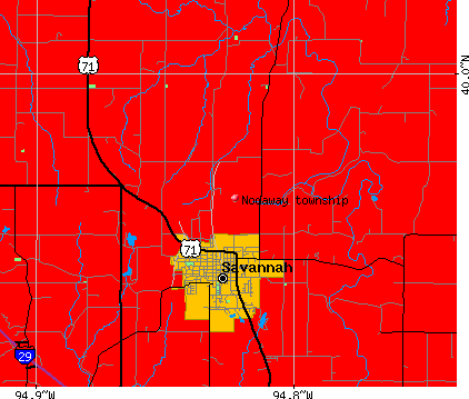 Nodaway township, MO map