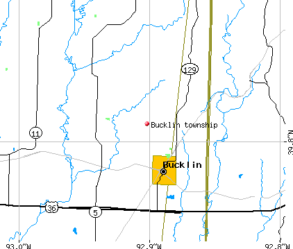 Bucklin township, MO map