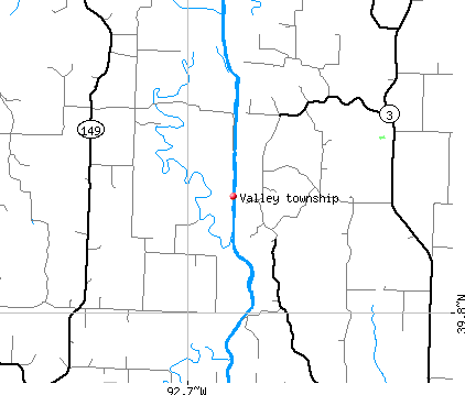 Valley township, MO map
