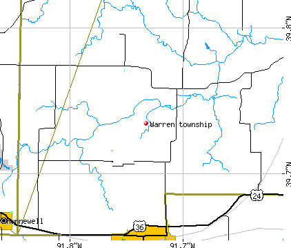 Warren township, MO map