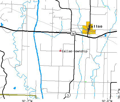 Callao township, MO map