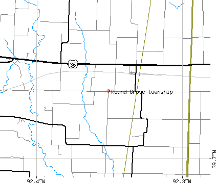 Round Grove township, MO map
