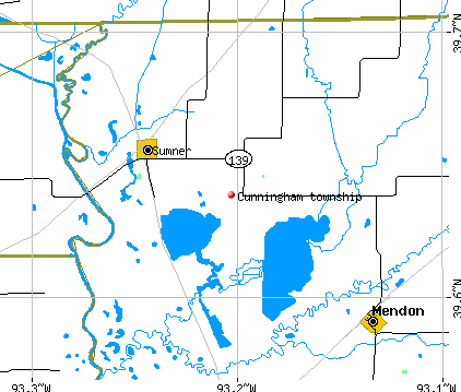 Cunningham township, MO map