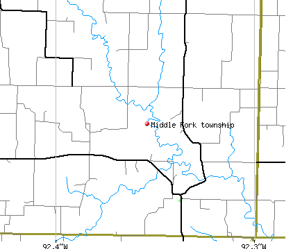 Middle Fork township, MO map