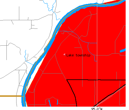 Lake township, MO map