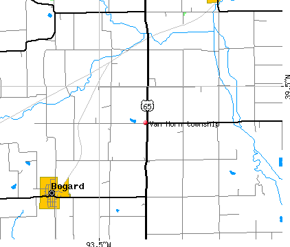 Van Horn township, MO map