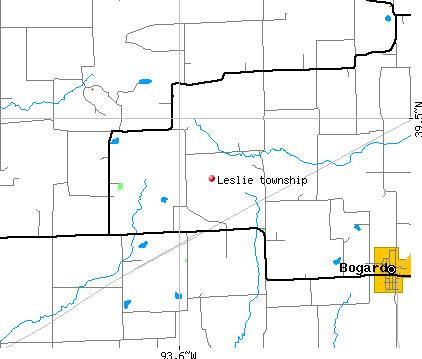 Leslie township, MO map
