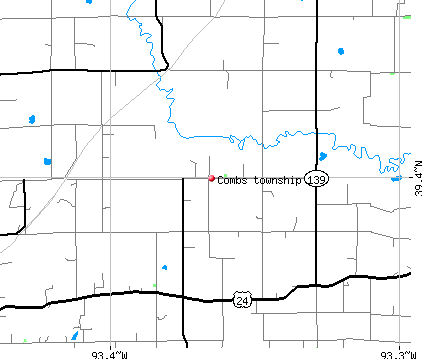 Combs township, MO map