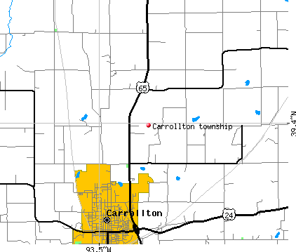 Carrollton township, MO map