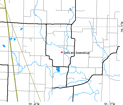 Indian township, MO map