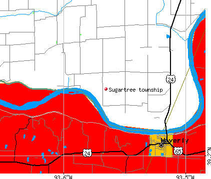 Sugartree township, MO map
