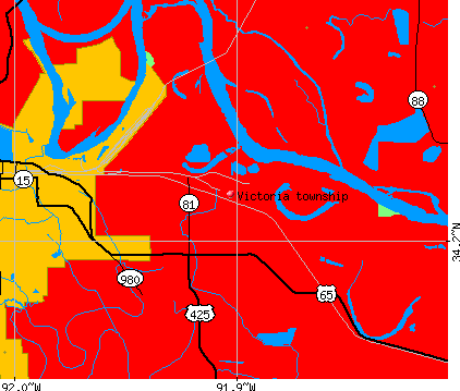 Victoria township, AR map