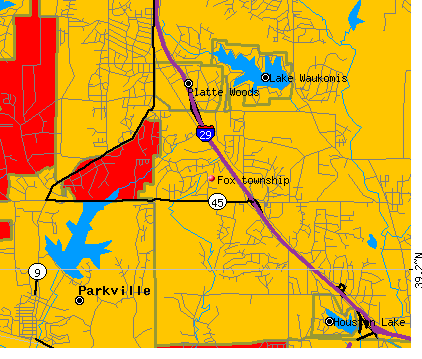 Fox township, MO map