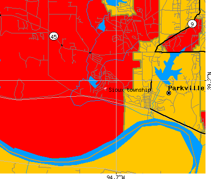 Sioux township, MO map