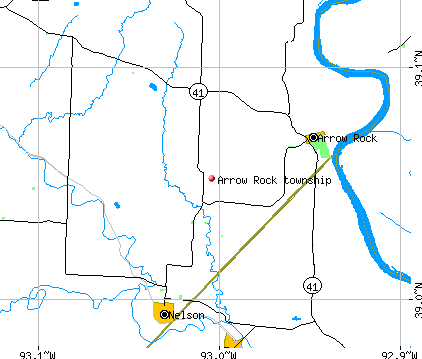 Arrow Rock township, MO map