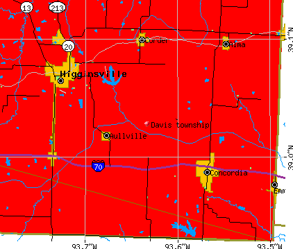 Davis township, MO map
