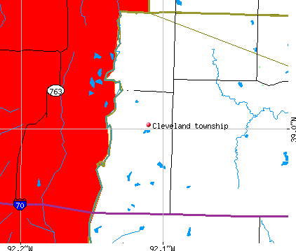 Cleveland township, MO map