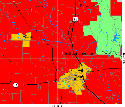 Bedford township, MO map
