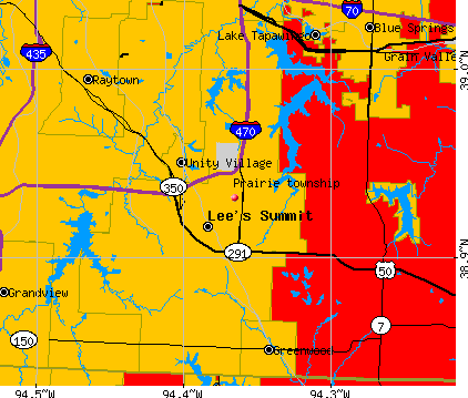 Prairie township, MO map