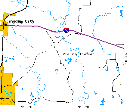 Calwood township, MO map