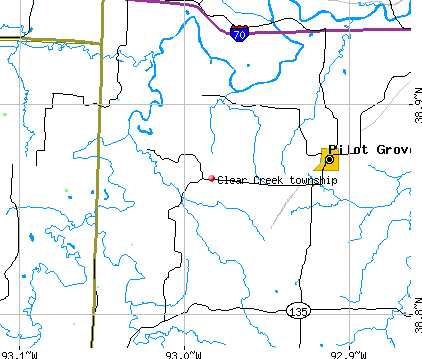 Clear Creek township, MO map
