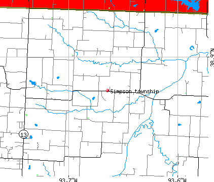 Simpson township, MO map