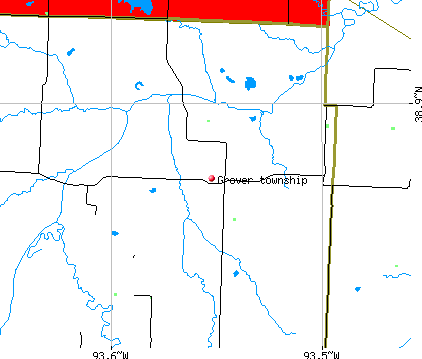 Grover township, MO map