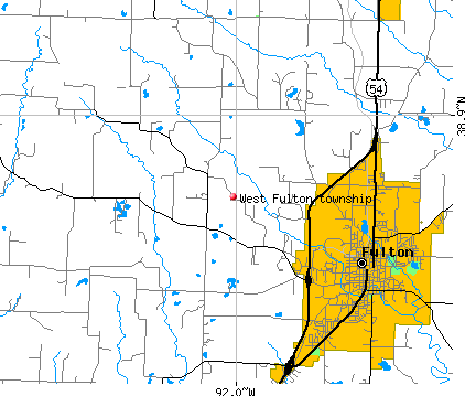 West Fulton township, MO map