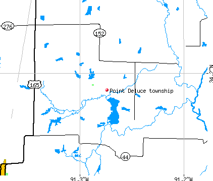 Point Deluce township, AR map