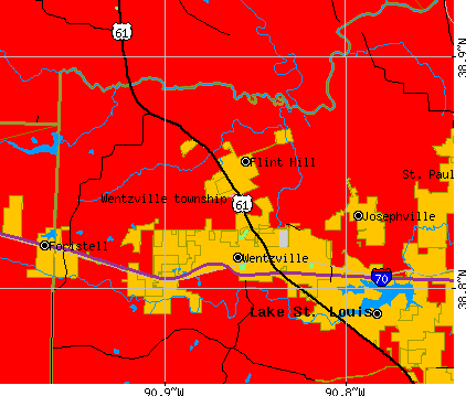 Wentzville township, MO map