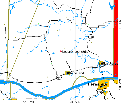 Loutre township, MO map