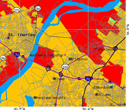 Northwest township, MO map