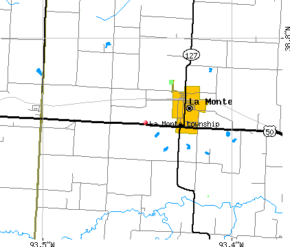 La Monte township, MO map